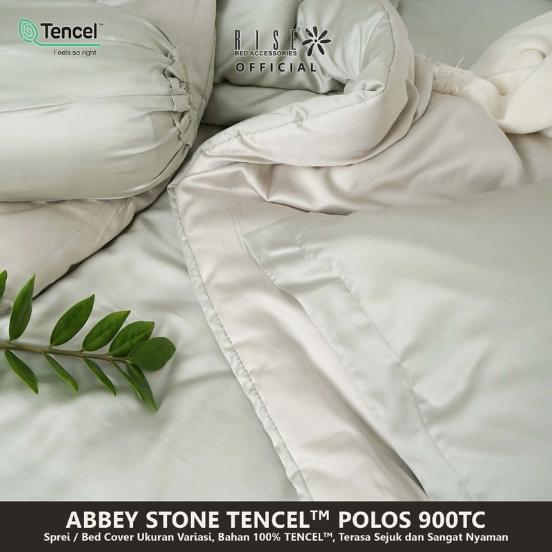 Product image Rise Sprei Set Bed Cover TENCEL Lyocell 900TC Motif Abbey Stone 160 x 200 all variant